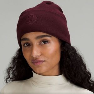 NWT Lululemon Warm Revolution Beanie, Burgundy, L/XL